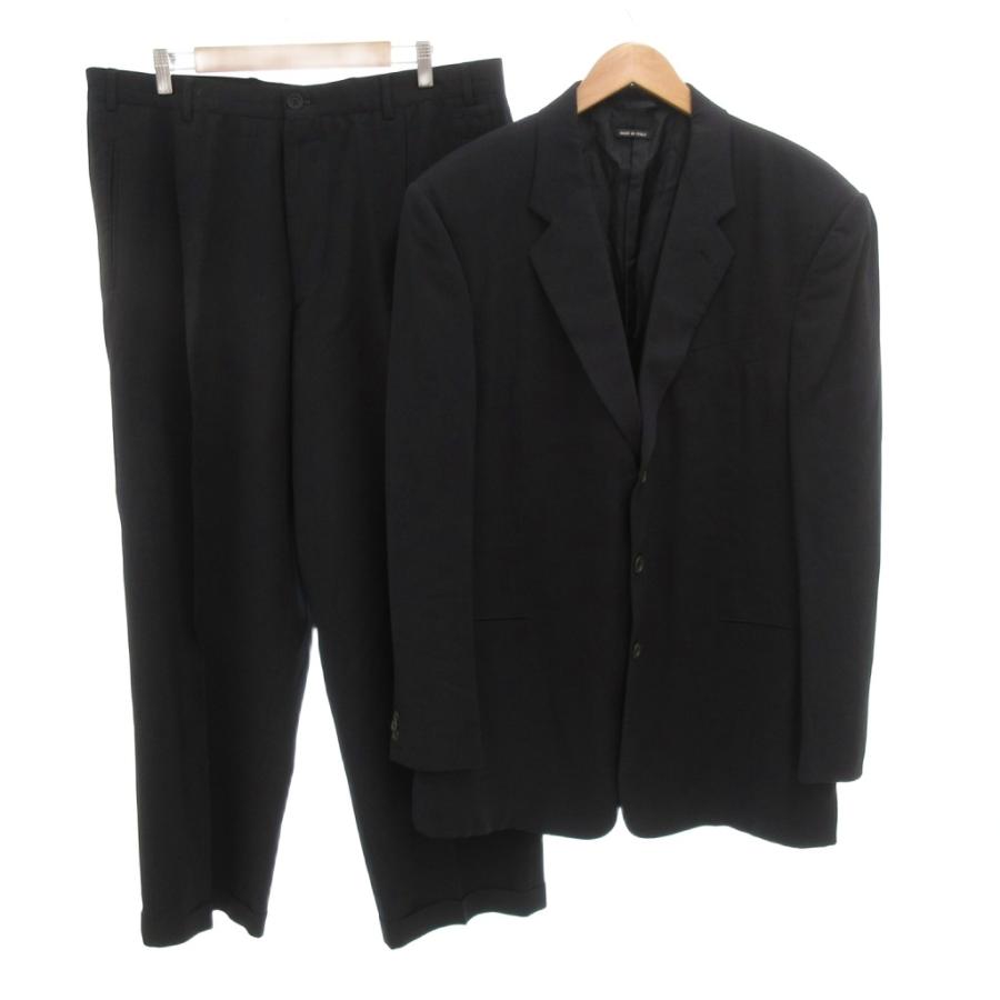 【中古】ジョルジオアルマーニ スーツ セットアップ ジャケット パンツ スラックス 3B シャドーストライプ 絹 56 ジョルジオアルマーニ GIORGIO ARMANI スーツ セットアップ テーラード