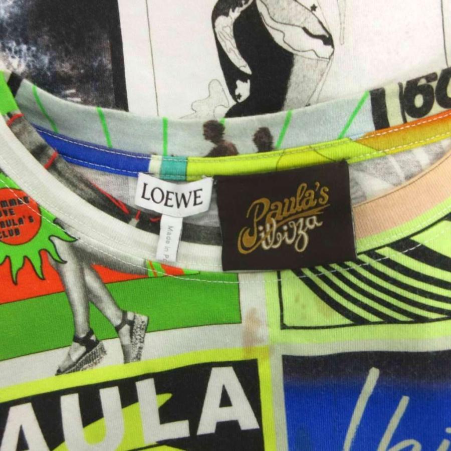 【中古】ロエベ LOEWE パウラズ Tシャツ 半袖 S マルチカラー 総柄 /FF ■GY19 メンズ LOEWE（ロエベ） パウラズ Tシャツ 半袖 S マルチカラー 総柄 /FF