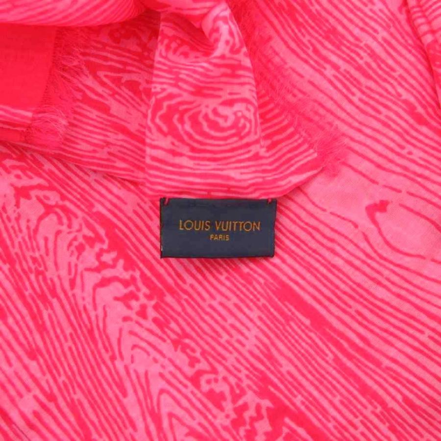 【中古】ルイヴィトン LOUIS VUITTON GM0199 2019 jonas wood スカーフ ストール シルク混 ロゴ ピンク M76062 LOUIS VUITTON（ルイ・ヴィトン） LOUIS VUITTON GM0199 2019 jonas