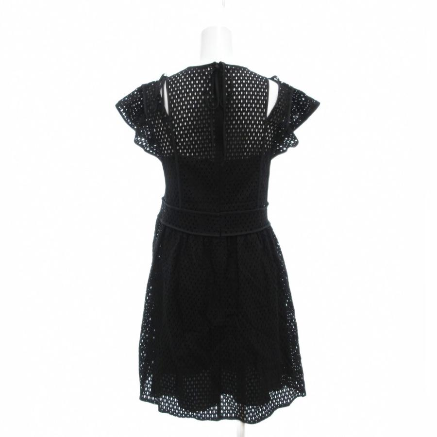 美品 RED VALENTINO ワンピース レース 38 黒 インナー付 レッド ヴァレンティノ RED VALENTINO 美品 ワンピース 38 ひざ丈