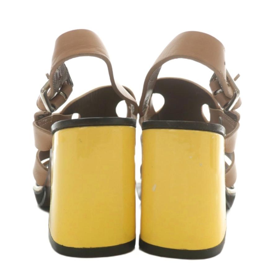 エルメス HERMES サンダル オープントゥ ハイヒール バックストラップ  