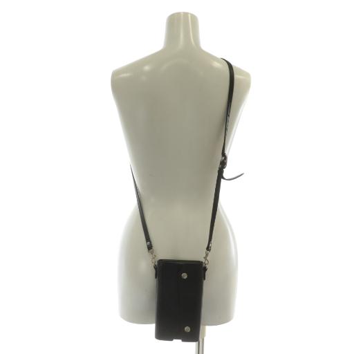 リュウ Ryu ショルダーウォレット 長財布 二つ折り レザー ロゴ 黒