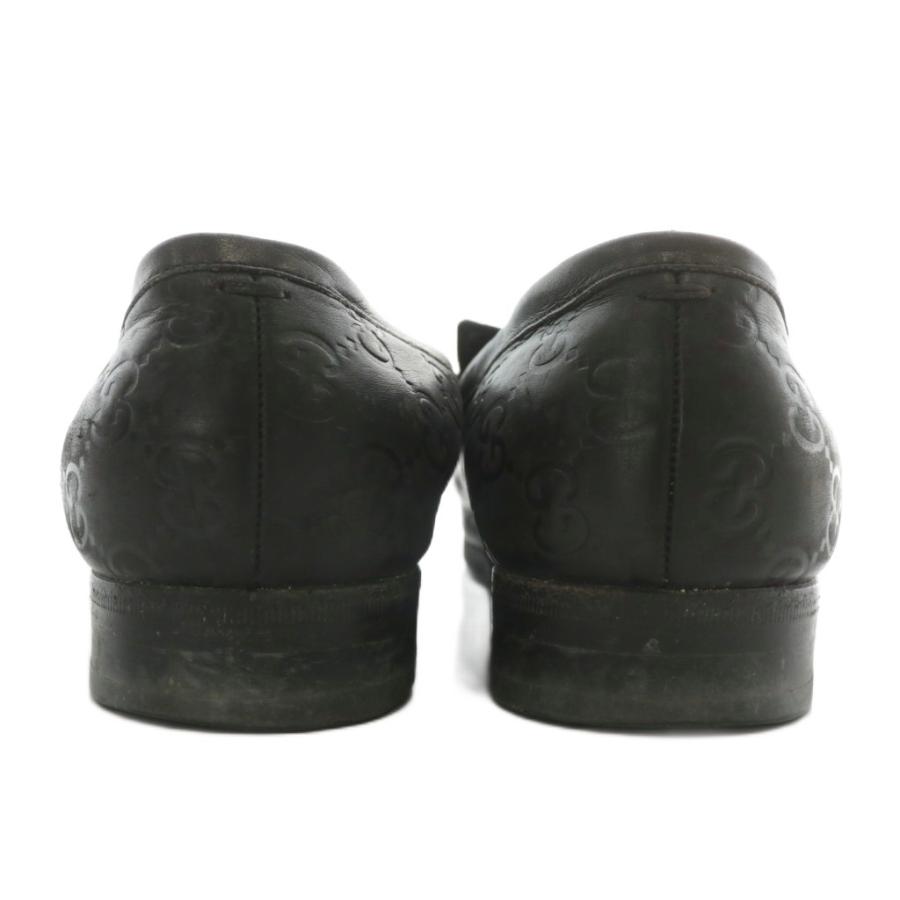 GUCCI（グッチ） ローファー レザー スクエアトゥ GG柄 型押し 6.5