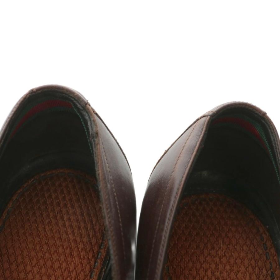 ◆美品◆ GUCCI ローファー 靴 GG柄 シマ レザー GUCCI（グッチ） ローファー スリッポン レザー スクエアトゥ