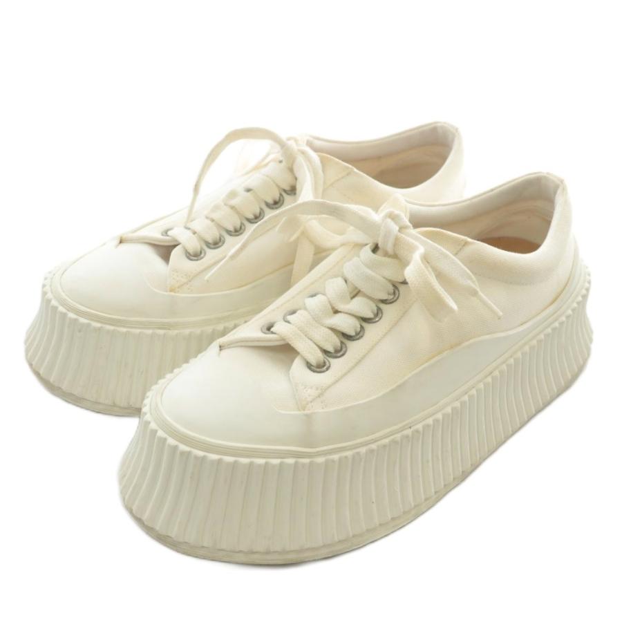 ジルサンダー JIL SANDER スニーカー キャンバス 厚底 