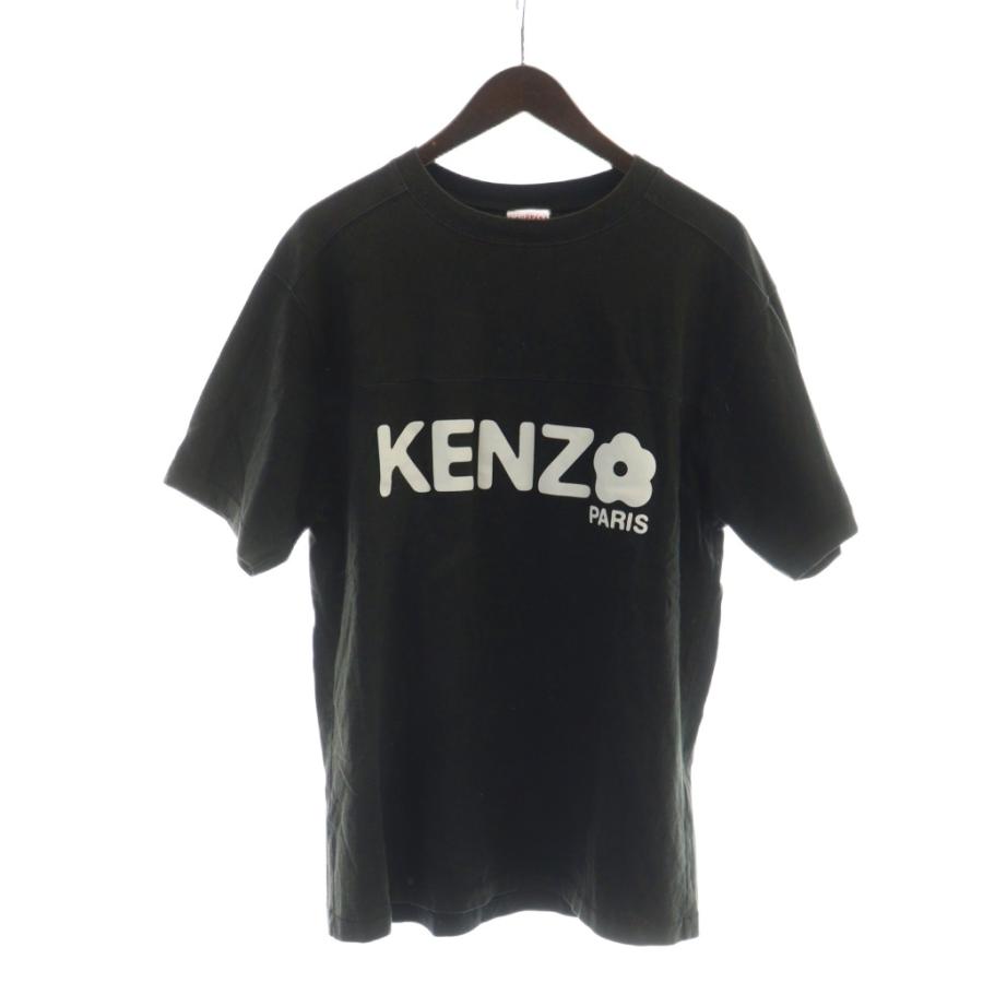 ケンゾー KENZO boke flower Tシャツ カットソー 半袖 ロゴ S 黒 