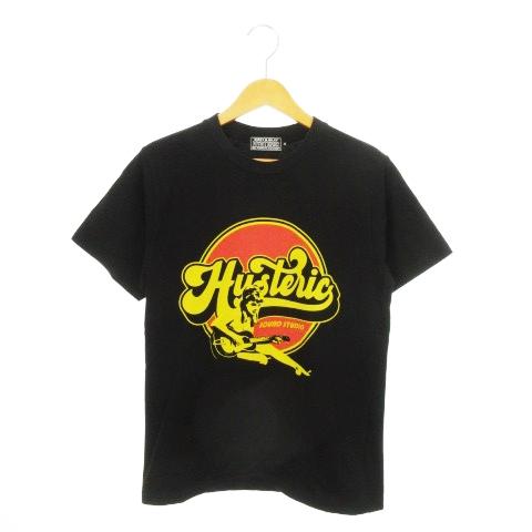 【中古】Hysteric DIZZY＆MILKY 25SS HYSTERIC SOUND STUDIO Tシャツ カットソー 半袖 ガールプリント ロゴ S 黒 Hysteric DIZZY＆MILKY 25SS HYSTERIC SOUND STUDIO Tシャツ