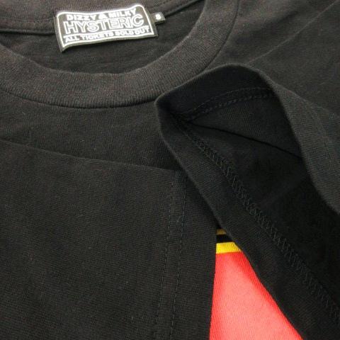 【中古】Hysteric DIZZY＆MILKY 25SS HYSTERIC SOUND STUDIO Tシャツ カットソー 半袖 ガールプリント ロゴ S 黒 Hysteric DIZZY＆MILKY 25SS HYSTERIC SOUND STUDIO Tシャツ