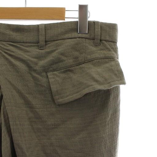 JULIUS Tuck Up Wraping Pants コットン リネン混 ジャガード