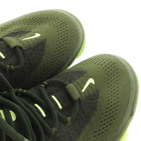 【中古】NIKE Air Max Scorpion Barely Volt スニーカー シューズ レースアップ ニット ロゴ 27cm 緑 DJ4701-300 NIKE（ナイキ） NIKE Air Max Scorpion Barely Volt スニーカー