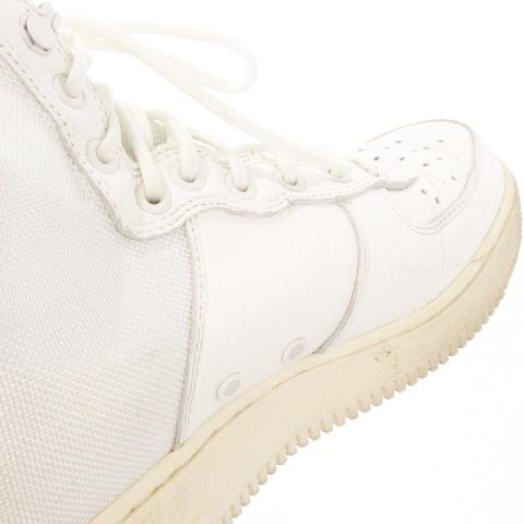 【中古】ナイキ NIKE SF Air Force 1 Mid ハイカットスニーカー レースアップ 切替 ロゴ 27cm 白 AA6655-100 NIKE（ナイキ） NIKE SF Air Force 1 Mid ハイカットスニーカー レース
