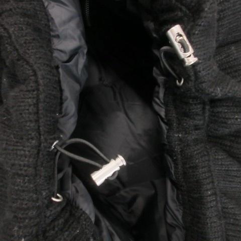 ZARA（ザラ） リブトリム付き ニットジャケット 中綿 スタンドカラー