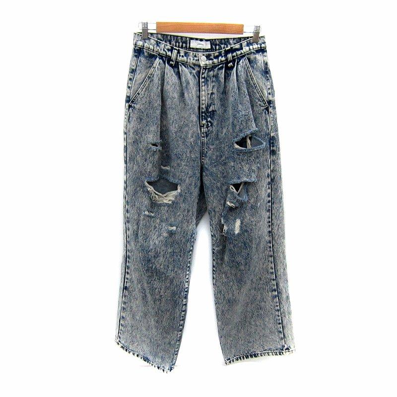 アドラー ADRER デニムパンツ ジーンズ ワイドパンツ ロング丈