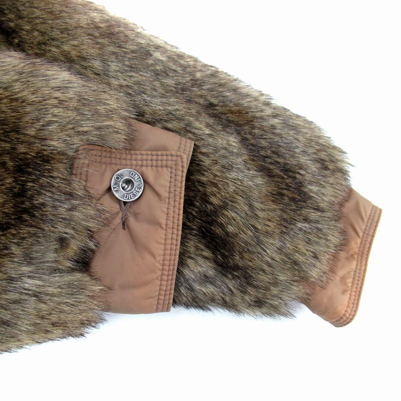 DIESELブラウンファー付きジャケット DIESEL（ディーゼル）の「レディース ジャケット フェイクファー
