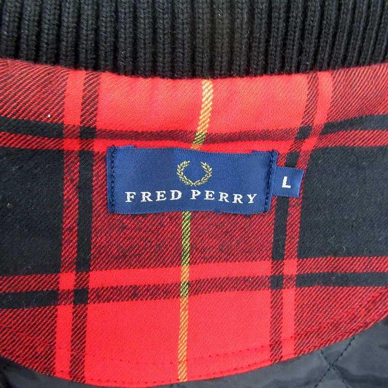 FRED PERRY（フレッドペリー） 中綿ブルゾンジャケット ミドル丈 ロゴ
