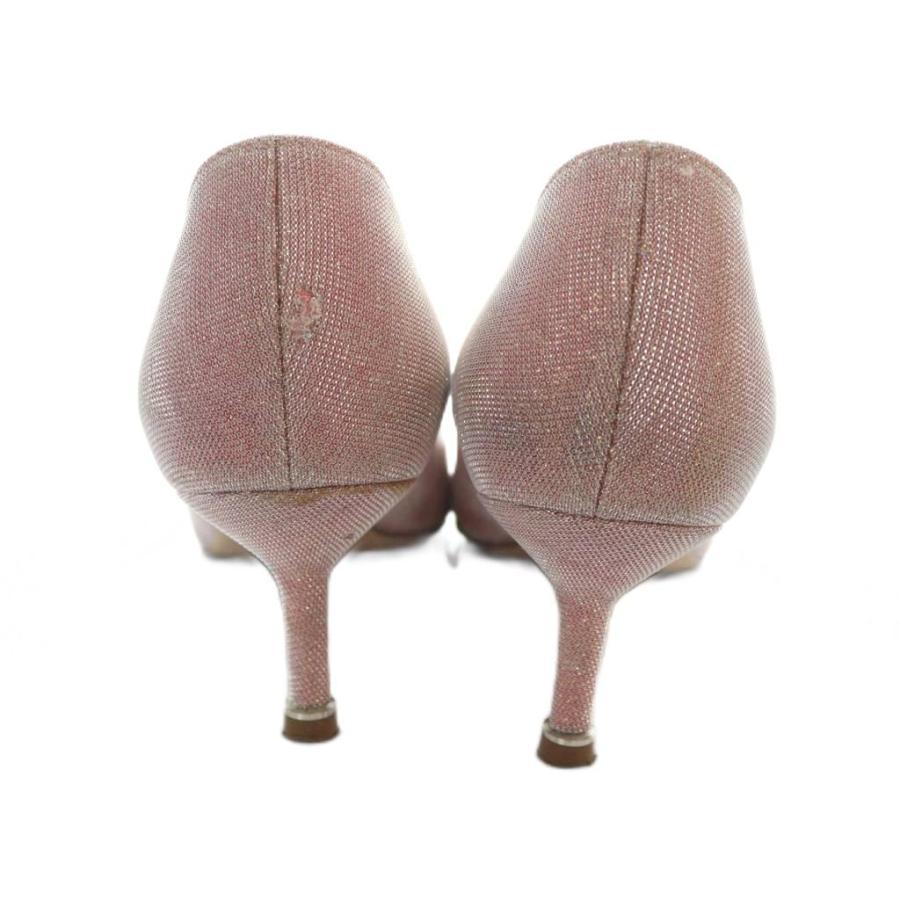 マノロブラニク MANOLO BLAHNIK パンプス ハンギシ ビジュー ラメ