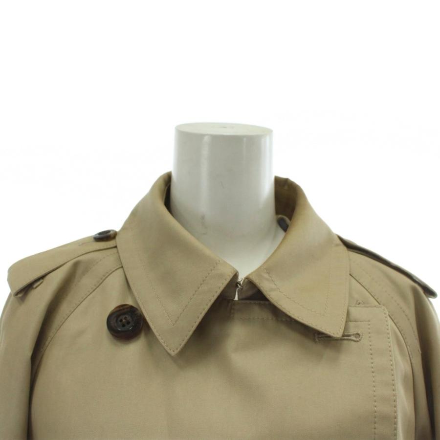 【中古】アクアスキュータム トレンチコート アウター ダブル ロング 裏地クラブチェック ライナー付き 10 ベージュ アクアスキュータム AQUASCUTUM トレンチコート アウター ダブル