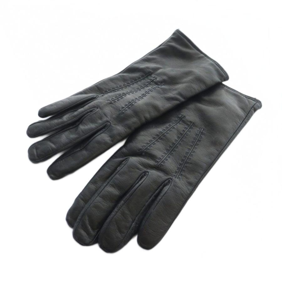 Max Mara レザーグローブ Max Mara（マックスマーラ） 手袋 グローブ レザー ロゴ M 黒 ブラック