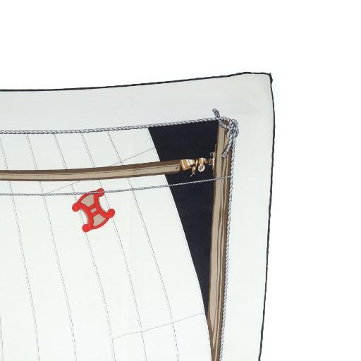 CELINE（セリーヌ） 大判スカーフ ストール 絹 シルク ロゴ 総柄 白