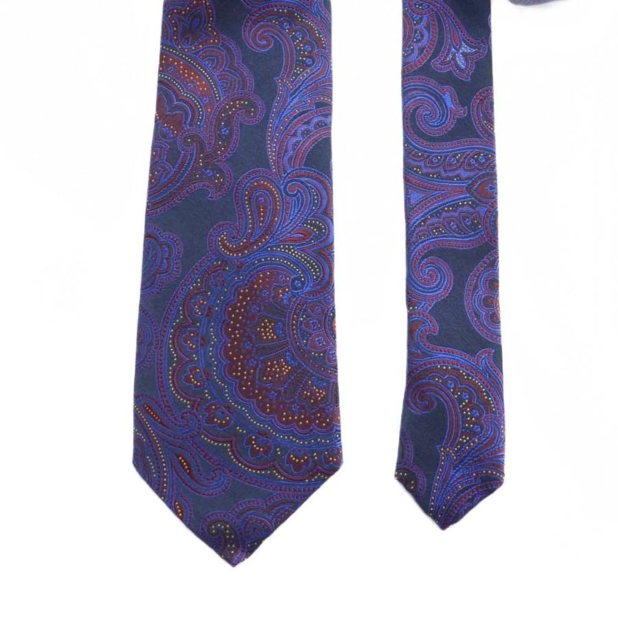 ETRO（エトロ） ネクタイ レギュラータイ 絹 シルク ペイズリー柄 ロゴ