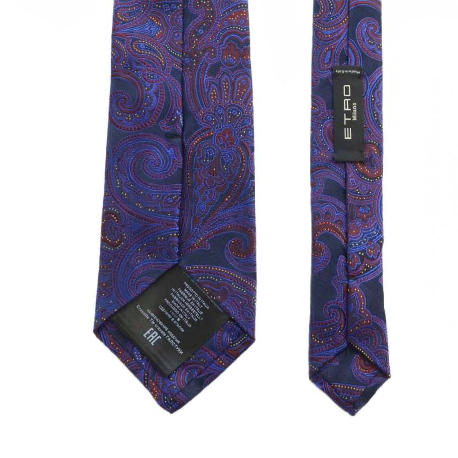 ETRO（エトロ） ネクタイ レギュラータイ 絹 シルク ペイズリー柄 ロゴ