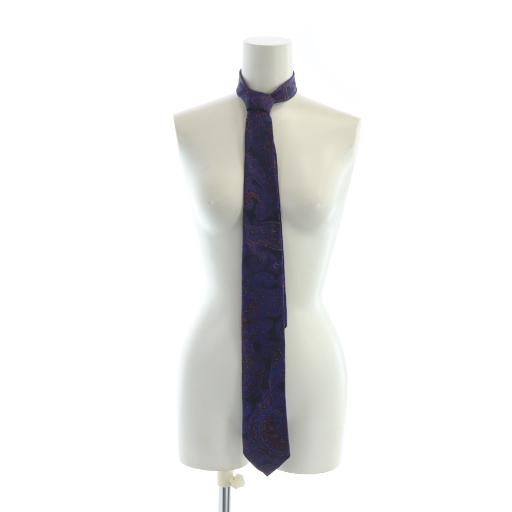 ETRO（エトロ） ネクタイ レギュラータイ 絹 シルク ペイズリー柄 ロゴ