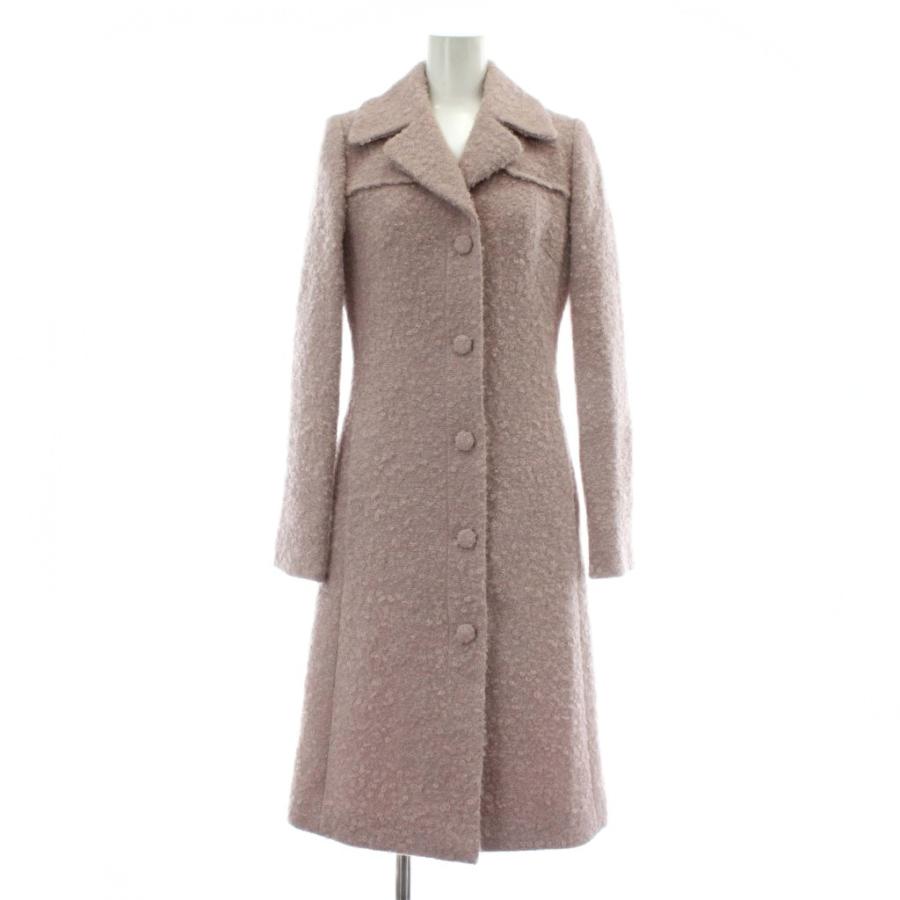 【中古】ブルマリン Blumarine チェスターコート アウター ウール モヘヤ混 ロング 38 S ピンク /XZ ■GY19 ブルマリン Blumarine チェスターコート アウター ウール モヘヤ混