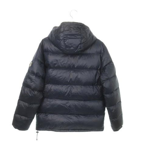 シナコバ SINA COVA ダウンジャケット ロゴワッペン フーディー 紺