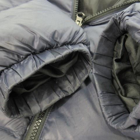 シナコバ SINA COVA ダウンジャケット ロゴワッペン フーディー 紺