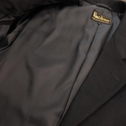 ウィンドアーマー WIND ARMOR チェスターコート ロング カシミヤ L 黒