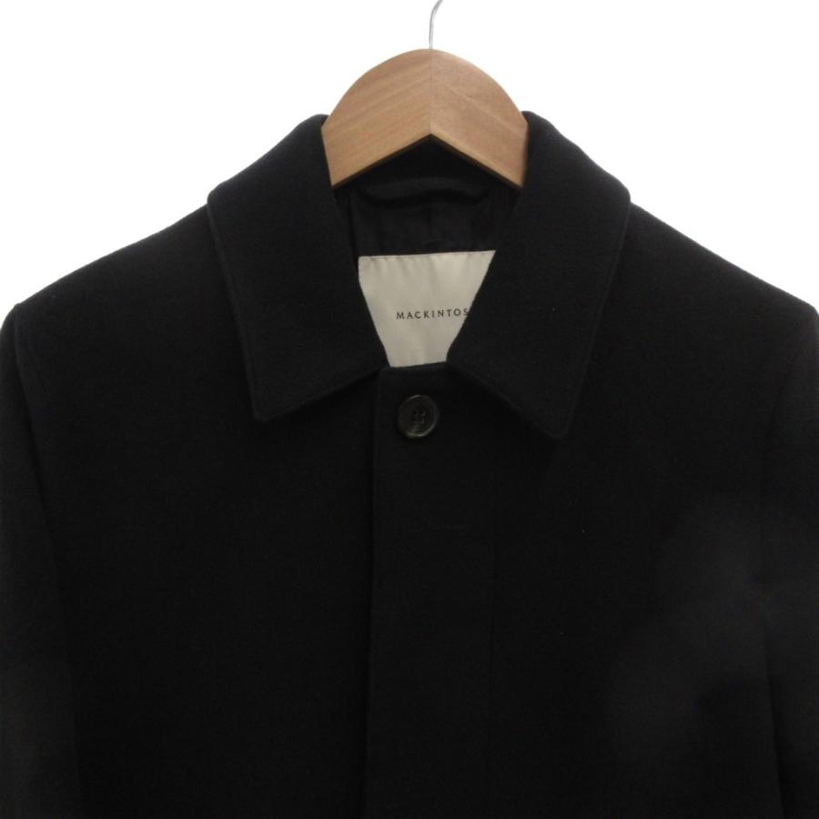 マッキントッシュ MACKINTOSH ステンカラーコート ウール ひざ丈 36 紺