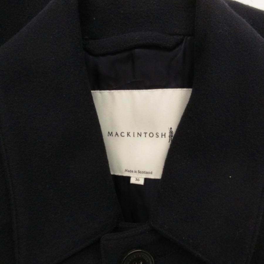 マッキントッシュ MACKINTOSH ステンカラーコート ウール ひざ丈 36 紺