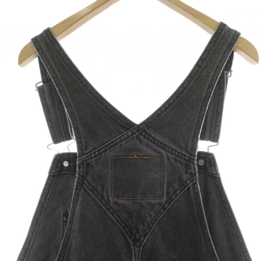Levi's（リーバイス） デニムオーバーオール L 黒 ブラック USED加工