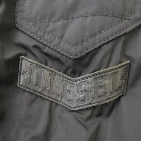 DIESEL（ディーゼル） ブルゾンジャケット 中綿 S 黒 ブラック ロゴ