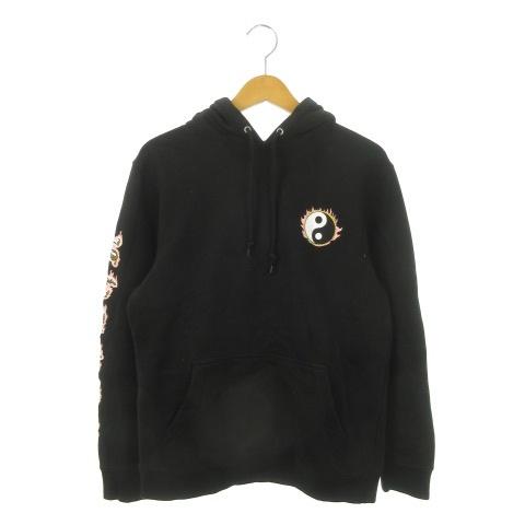 STUSSY（ステューシー） パーカー S 黒 ブラック 長袖 フード付き 陰陽