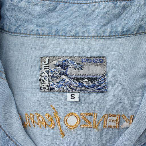 ケンゾー KENZO JEANS 北斎タグ 80s-90s ヴィンテージ デニム シャツ S