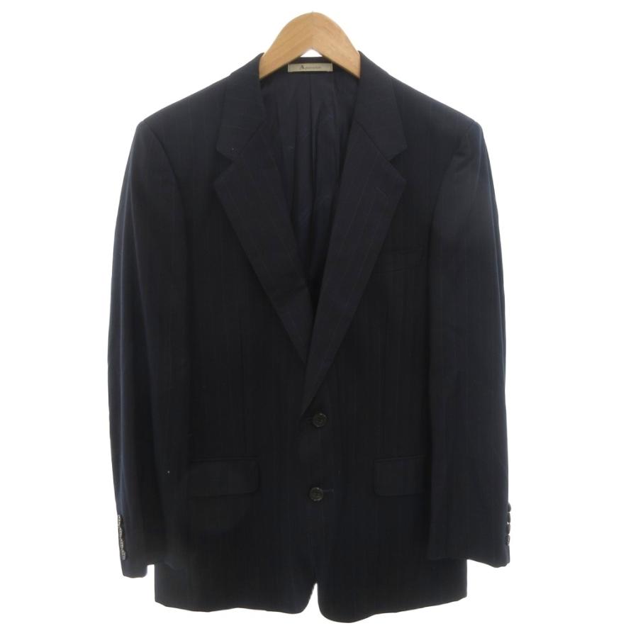 アクアスキュータム AQUASCUTUM テーラードジャケット ウール 96A6 紺
