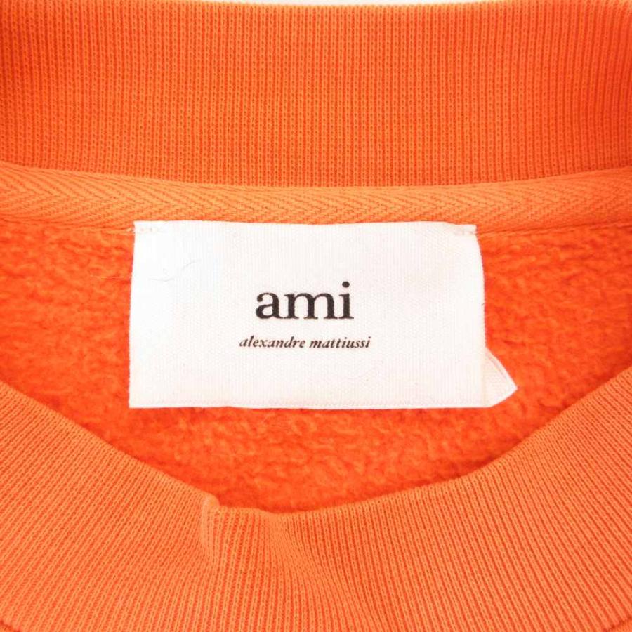 【中古】アミ アレクサンドル マテュッシ ami alexandre mattiussi ロゴ刺繍 スウェト トレーナー 長袖 コットン M 黒 アミ アレクサンドル マテュッシ ami alexandre mattiussi トレーナー