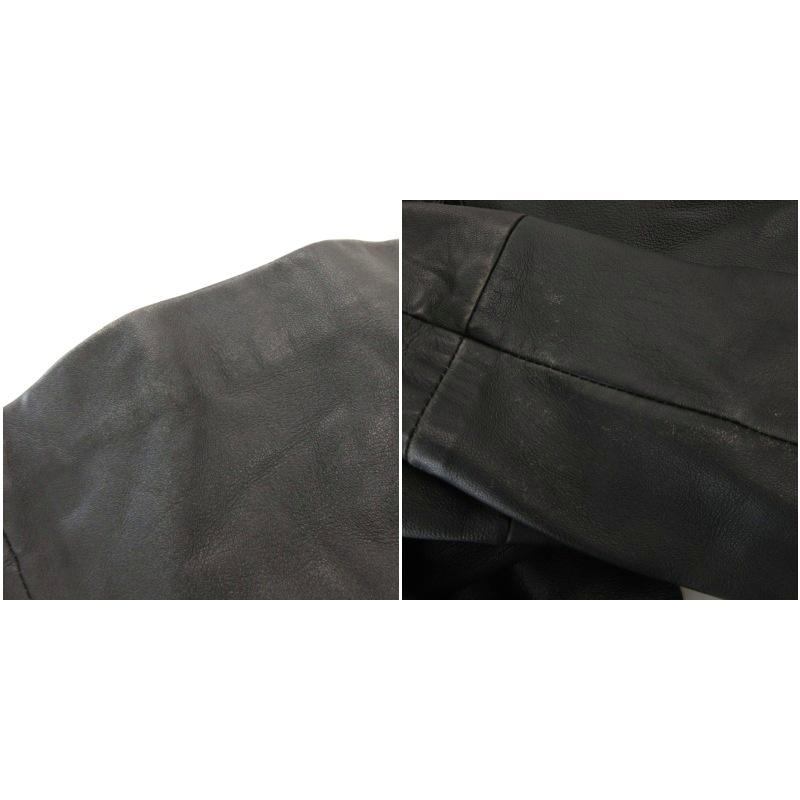 KATHARINE HAMNETT LONDON ブラックレザーコート キャサリンハムネットロンドン KATHARINE HAMNETT LONDON レザー