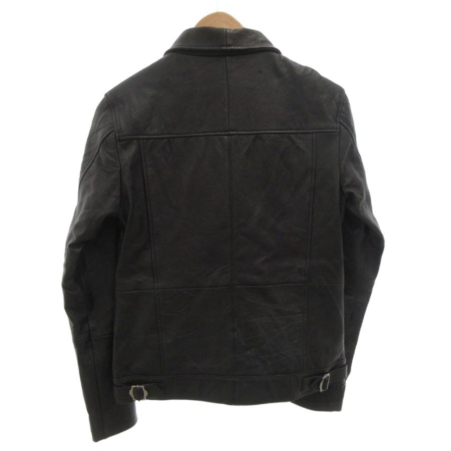 roshell ライダース レザージャケット 本革 M 黒 ブラック ジップ