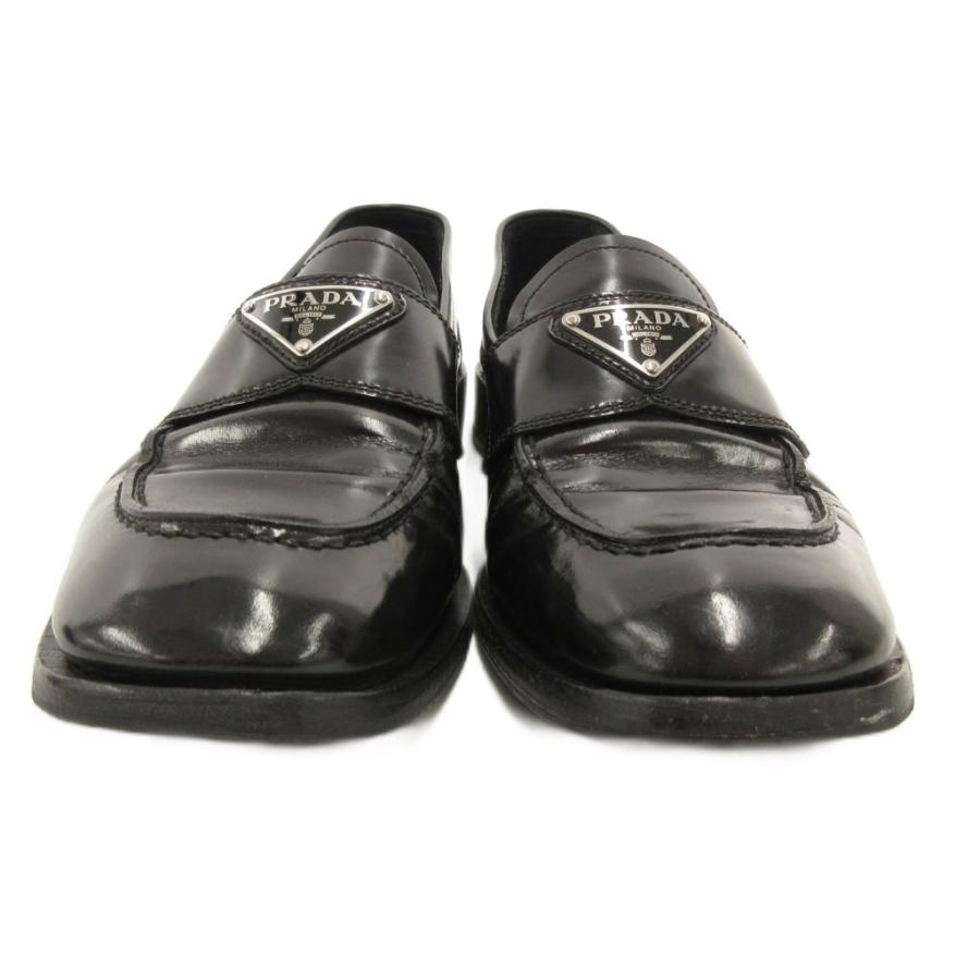 PRADA（プラダ） チョコレート ローファー ブラッシュドレザー