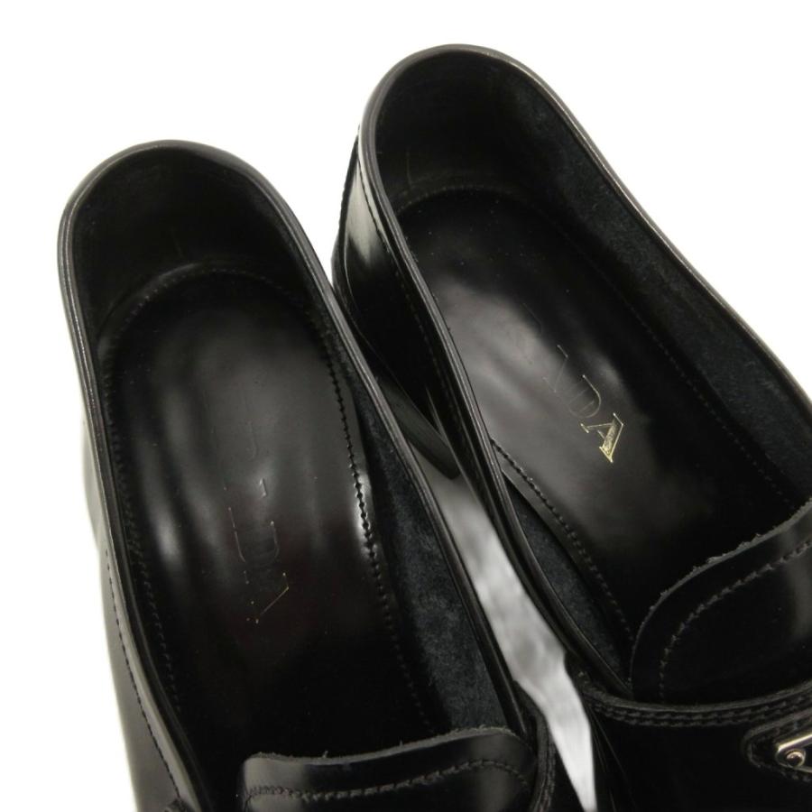 PRADA（プラダ） チョコレート ローファー ブラッシュドレザー