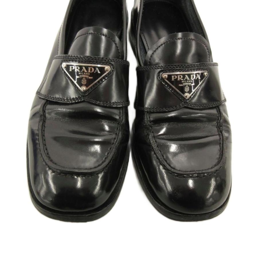 PRADA（プラダ） チョコレート ローファー ブラッシュドレザー