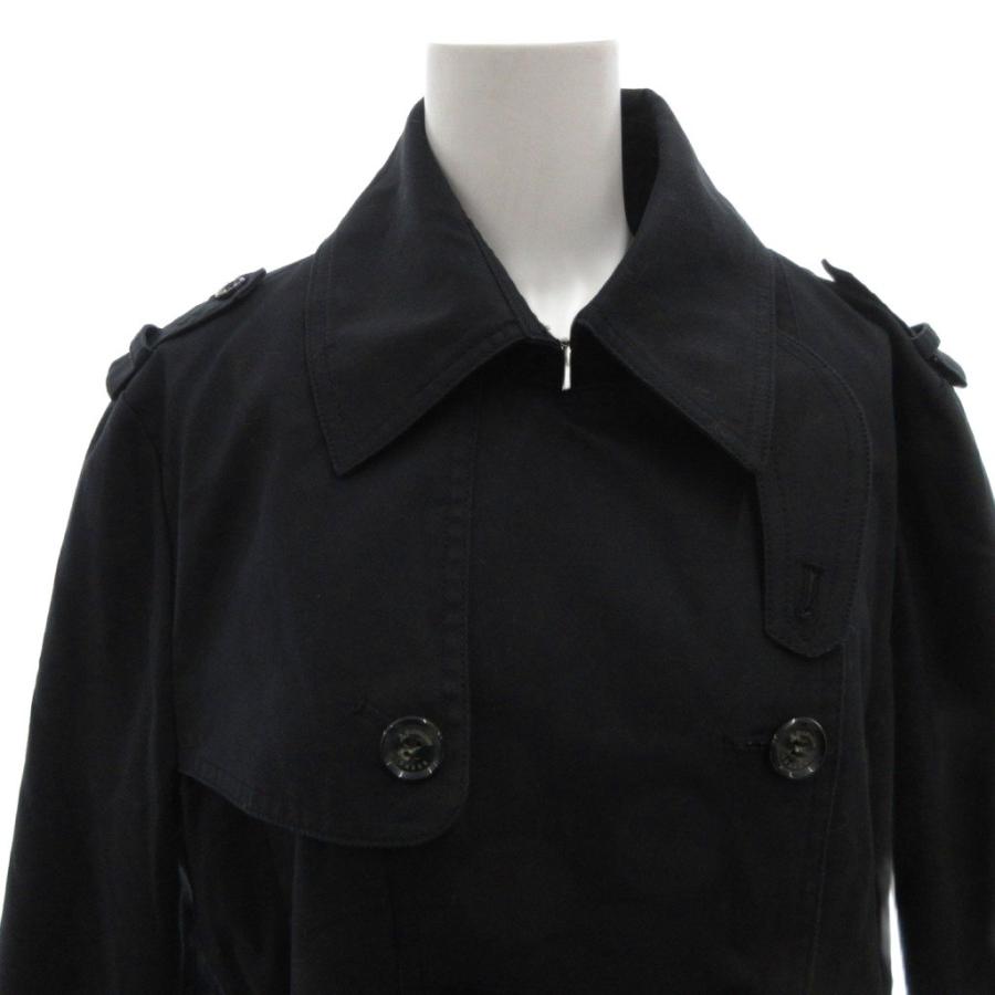 Aquascutum トレンチコート　ライナー　ベルト　ダブル　ブラック　7F Aquascutum（アクアスキュータム） 総裏チェック ウエストベルト