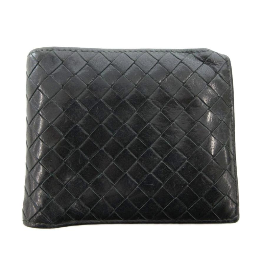 BOTTEGA VENETA イントレチャート二つ折り財布 ブラック 美品】BOTTEGA VENETA イントレチャート 二つ折り財布 ブラック - メルカリ
