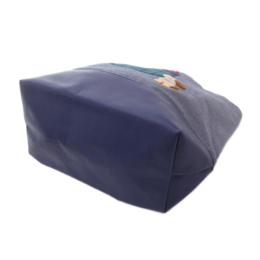 未使用品 ファミリア Familiar 美品 デニム ミニ トートバッグ