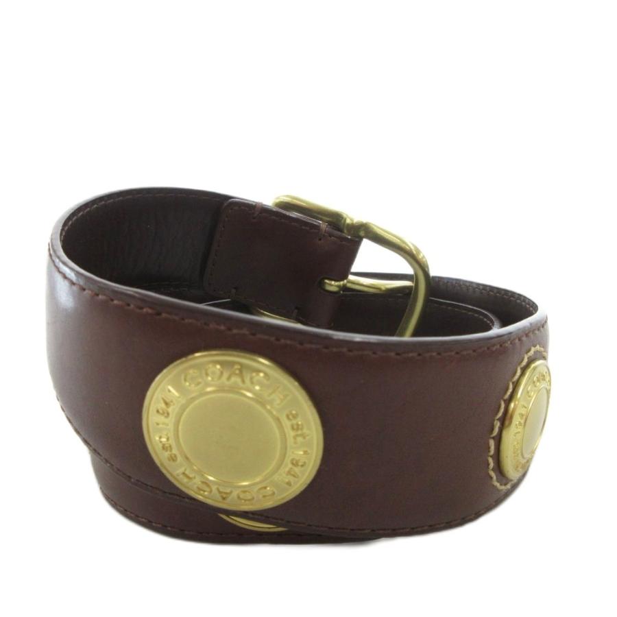 COACH（コーチ） ベルト レザー バックル 茶 ブラウン 90044 /FF