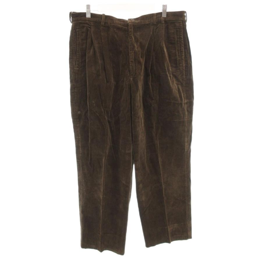 パパス Papas ISLAND コーデュロイパンツ ワイドストレート XL カーキ