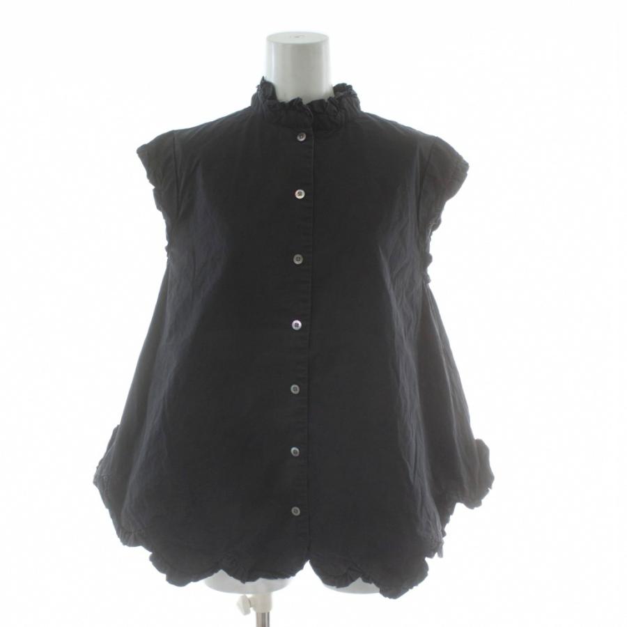 美品♡セブンテンバイミホカワヒト ドット スカラップ ブラウス フリル S セブンテンバイミホカワヒト SEVEN TEN by MIHO KAWAHITO スカラップ