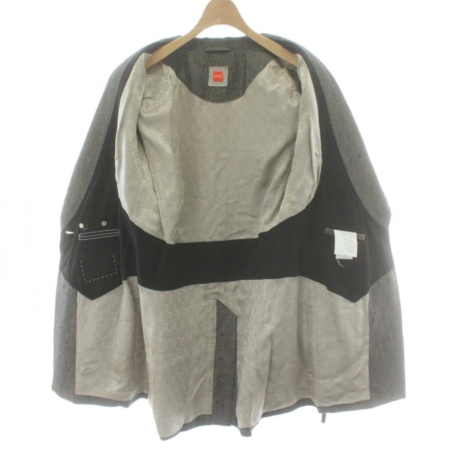 ヒューゴボス HUGO BOSS テーラードジャケット 麻 リネン 36 グレー